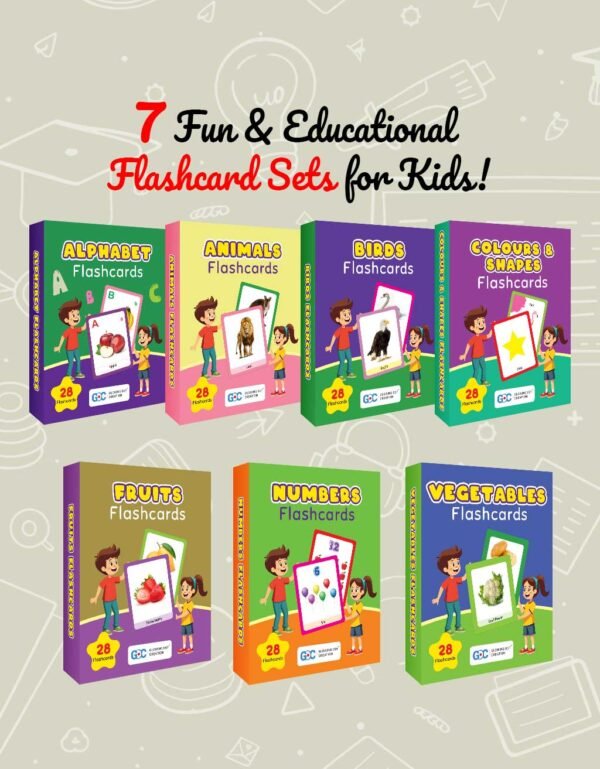 Flashcards Set of 7 Categories for Kids