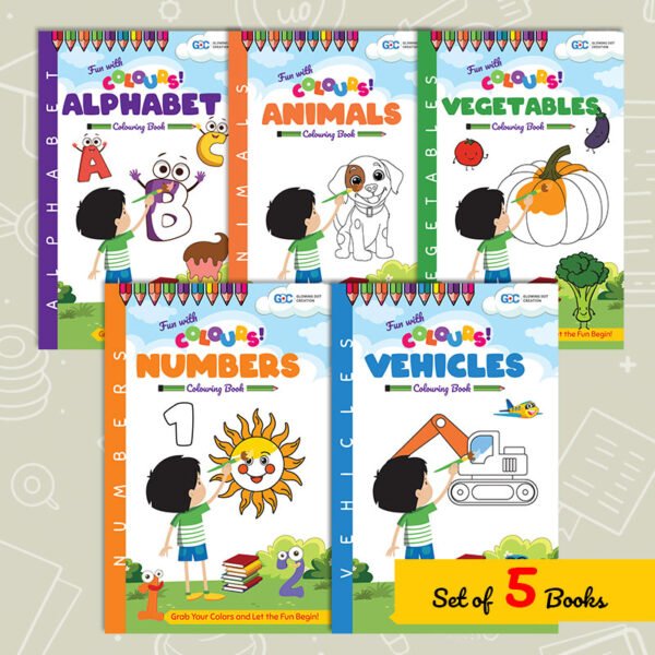 colouring books set of 5